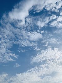 Low angle view of clouds in sky