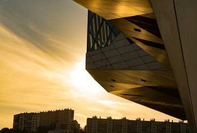 Cityscape against sky during sunset