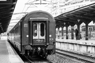 Train at railroad station