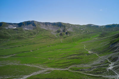 Aerial view leading to the astronomical observatory of campo imperatore abruzzo