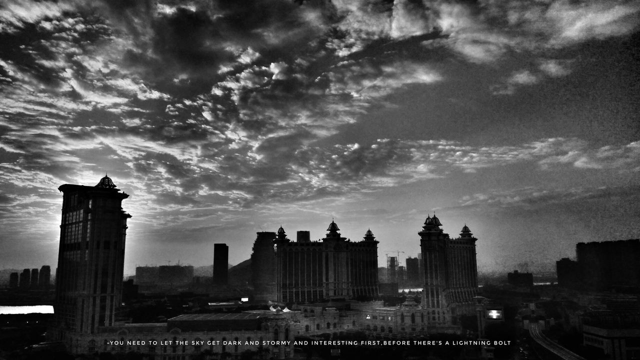 VIEW OF CITYSCAPE AGAINST SKY