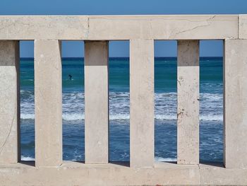 Blue sea against sky