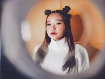 Portrait of beautiful young woman