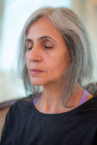 Close-up portrait of a woman