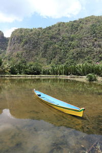 Fisherman boat on the lake