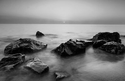 Rocks in sea