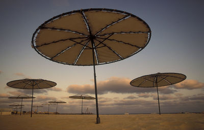 Low angle view of parasol