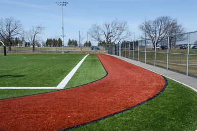 Surface level of sports field