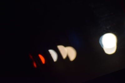 Defocused image of illuminated lights