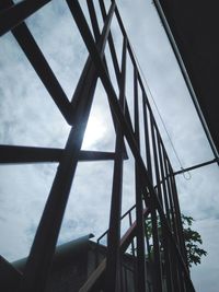 Low angle view of bridge against sky