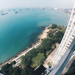 High angle view of cityscape