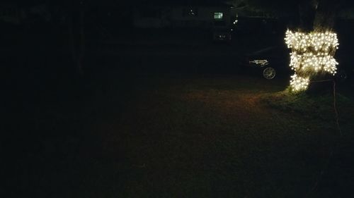 View of road at night