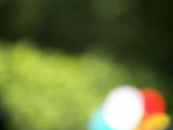Defocused image of colorful ball