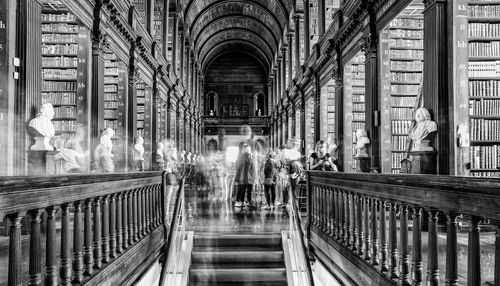 People walking in temple