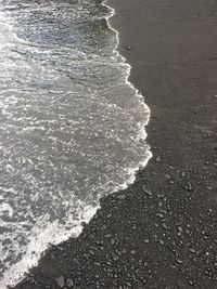 Close-up of waves on beach