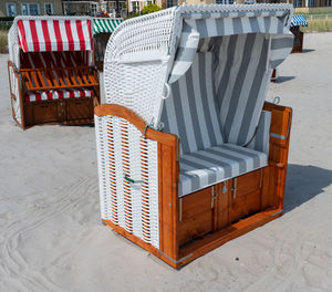 Beach chairs at grömitzer beach on the baltic sea