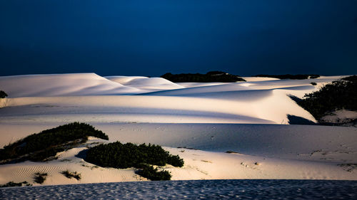 Scenic view of snow covered landscape