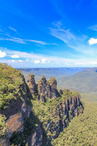 Scenic view of rocky mountains against sky