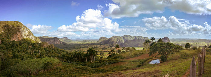 Panoramic view of landscape against sky