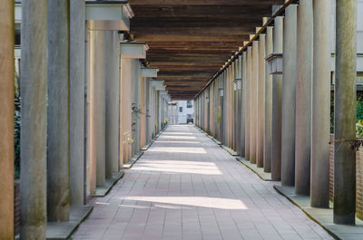 Empty corridor of building