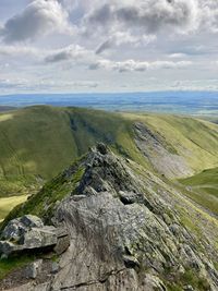 Looking down sharp edge, blencathra. 