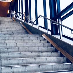 Low angle view of empty stairs