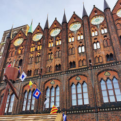 Low angle view of historic building against sky