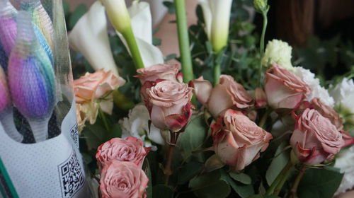 Close-up of rose bouquet