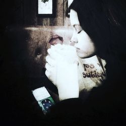 Close-up of young woman
