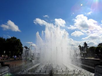 View of fountain against sky