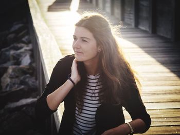 Portrait of young woman