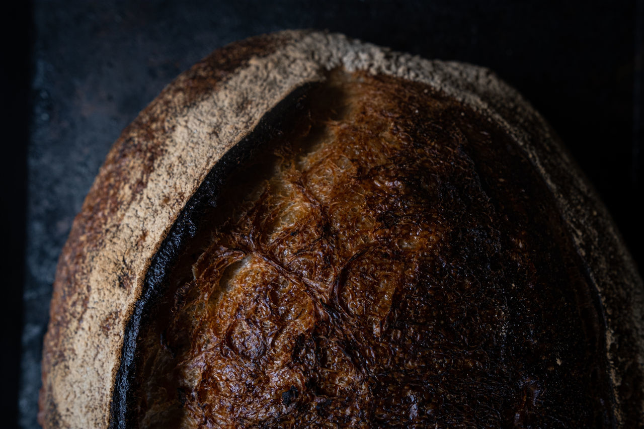 HIGH ANGLE VIEW OF BREAD IN BACKGROUND