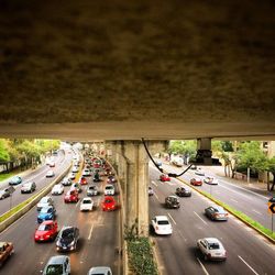 High angle view of traffic on highway