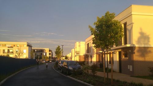 City street against sky