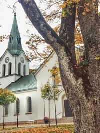 Facade of church against sky