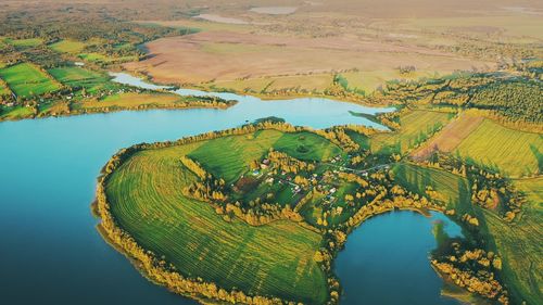 High angle view of landscape