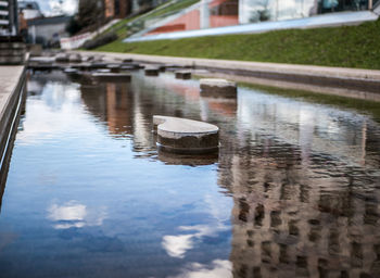 Stepping stones on water