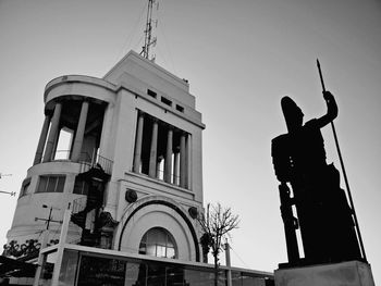 Low angle view of statue