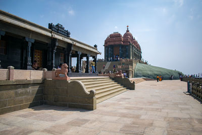 Exterior of temple against sky