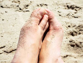 Close-up of woman on beach