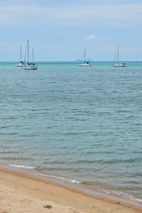 Scenic view of seascape against sky