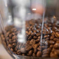 Close-up of roasted coffee beans