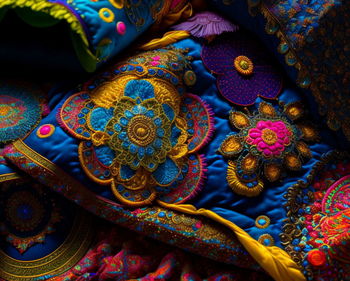 Full frame shot of multi colored fabric