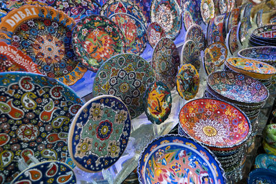 Full frame shot of multi colored candies in market