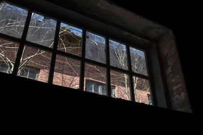 View of building through window