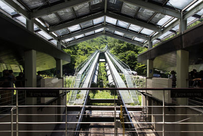 View of the mono-rail in the mountain