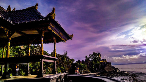 View of temple against sky at dusk