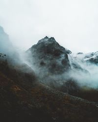 Scenic view of mountain against sky