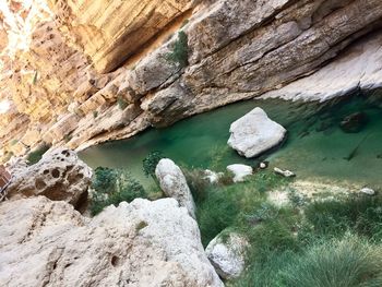 Scenic view of rocks in water