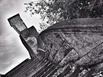 Low angle view of built structure against sky